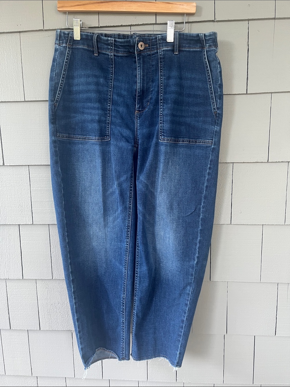 J. Jill Women's High Rise Straight-Leg Dark Blue Denim Jeans 16